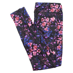 Velvet Iris Leggings with Pockets Colorful Design