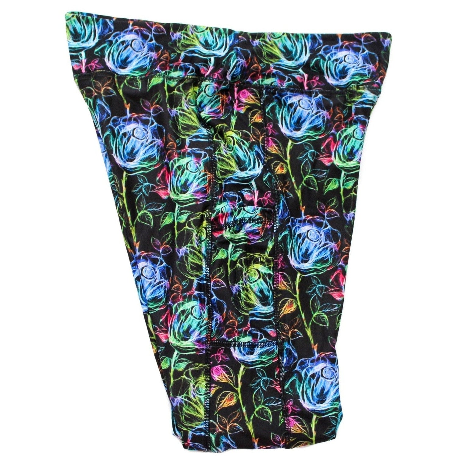 Neon Roses Leggings with Pockets Chalk Design