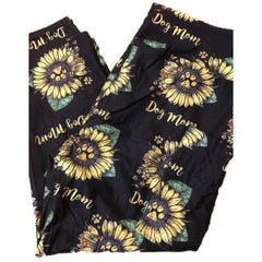 Sunflower Dog Mom Full Length Leggings with Pockets- Ready to Ship