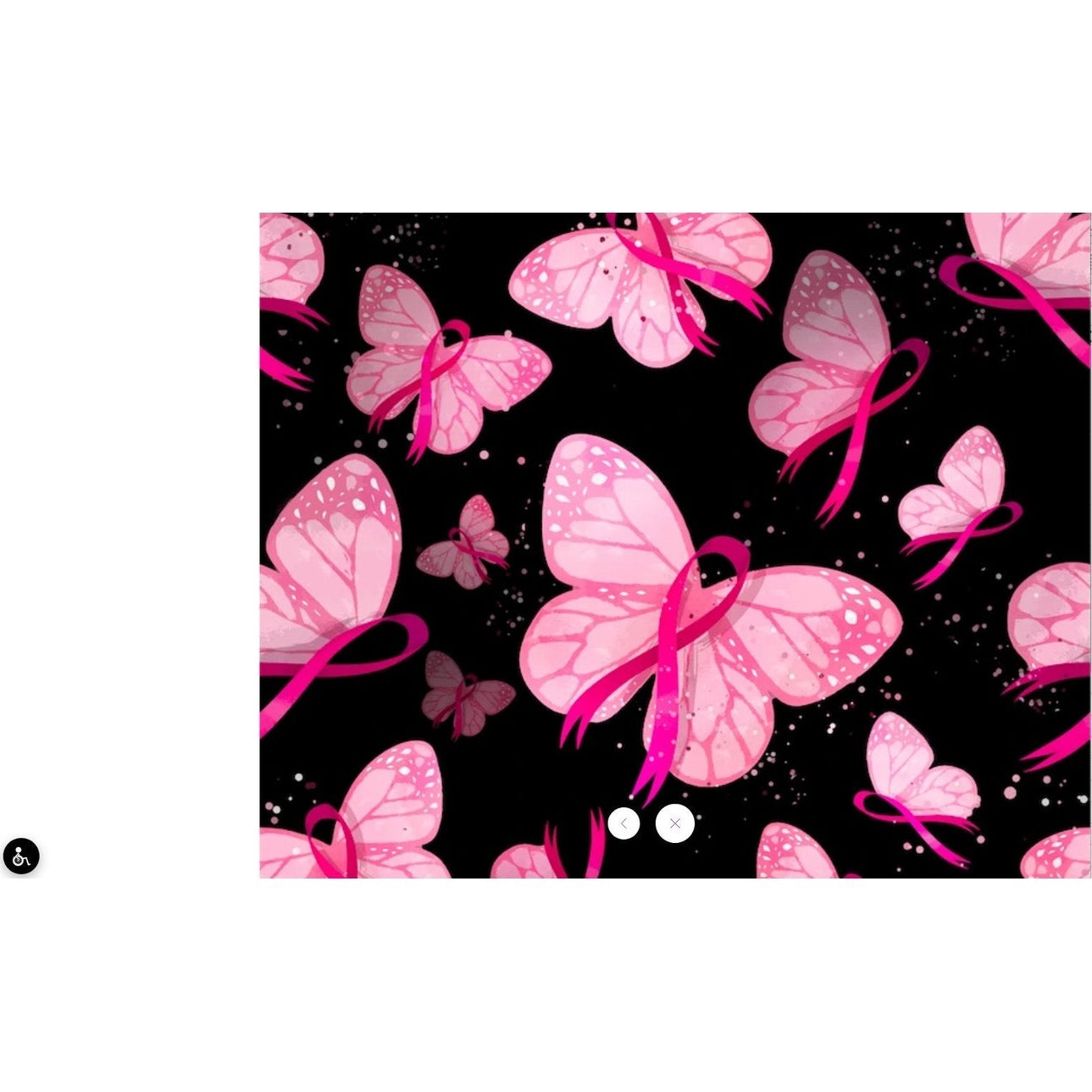 Breast Cancer Awareness Leggings Pink Ribbon Butterflies with Pocket