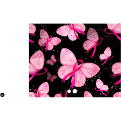 Breast Cancer Awareness Leggings Pink Ribbon Butterflies with Pocket