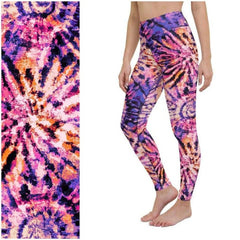 Leggings Purple Pink Wave Marble