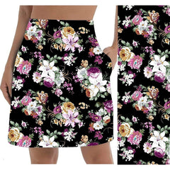 Roses lilacs and carnations- Floral Skort
