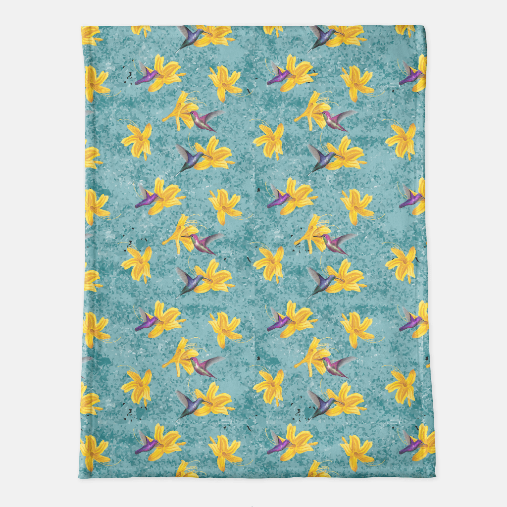 Humming Bird Minky Blanket - 60" x 80"