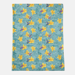 Humming Bird Minky Blanket - 60" x 80"