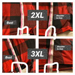 Triple Crisscross 3/4 Sleeve Buffalo Plaid