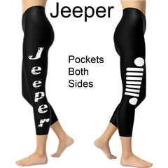 Jeeper Jeep Grill Black and White and Pockets