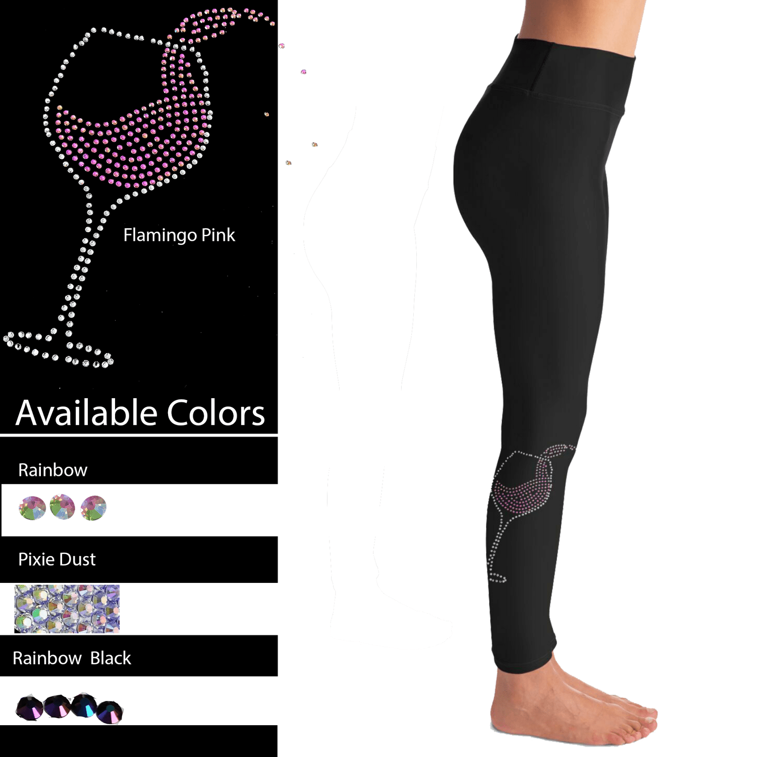 Wine Glass Leggings with Pockets Many Colors