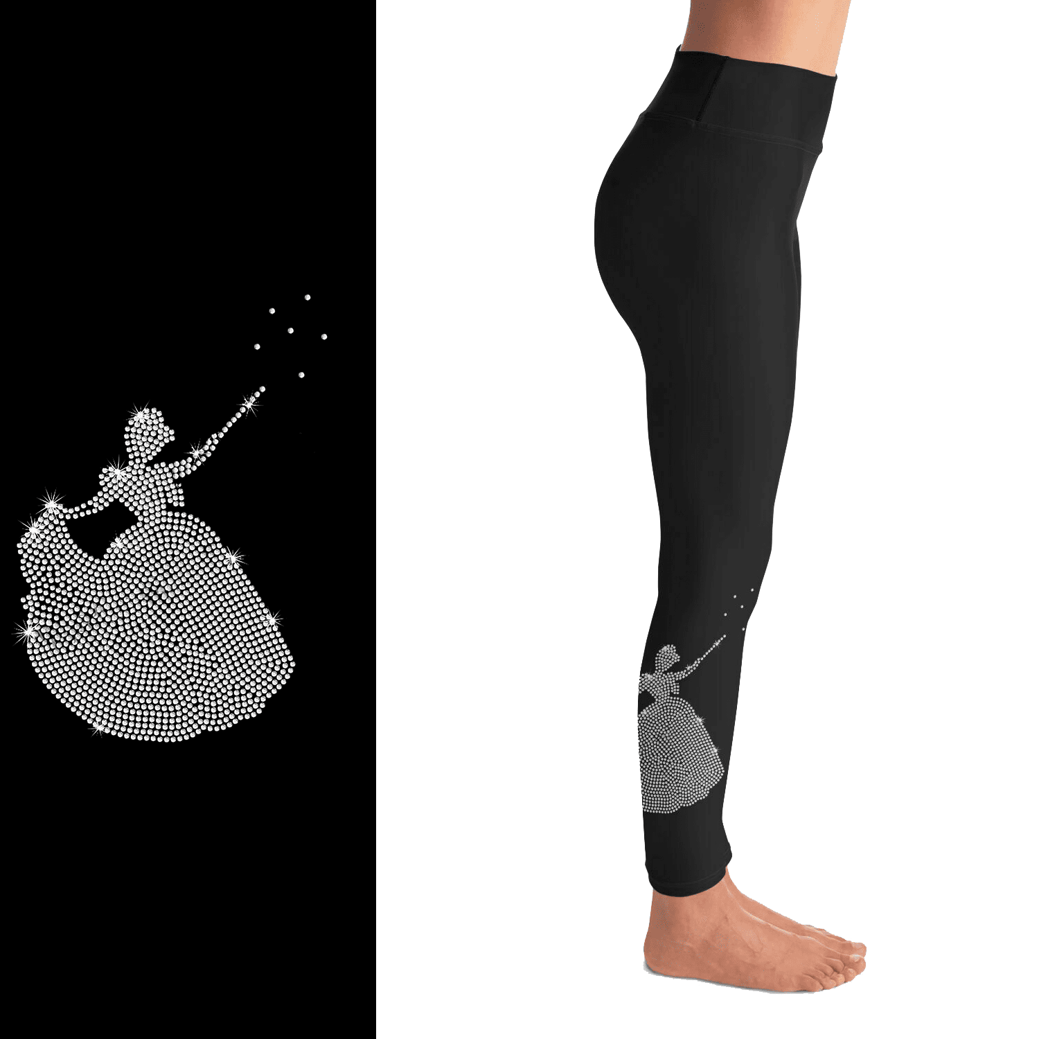 Princess Rhinestone Leggings with Pockets