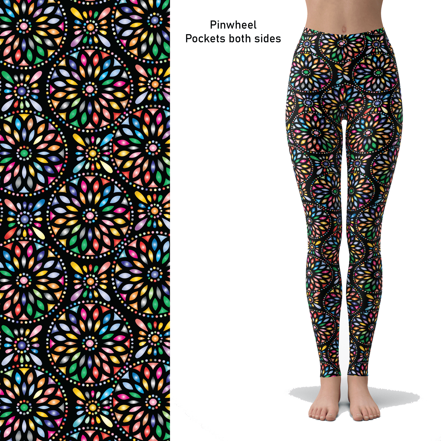 Pinwheel Full Length Leggings with Pockets