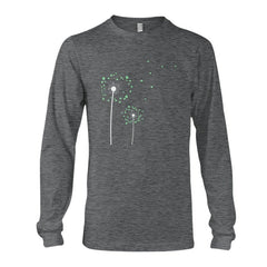 Lucky Flower Graphic Tee Gray or Black, Short or Long Sleeve