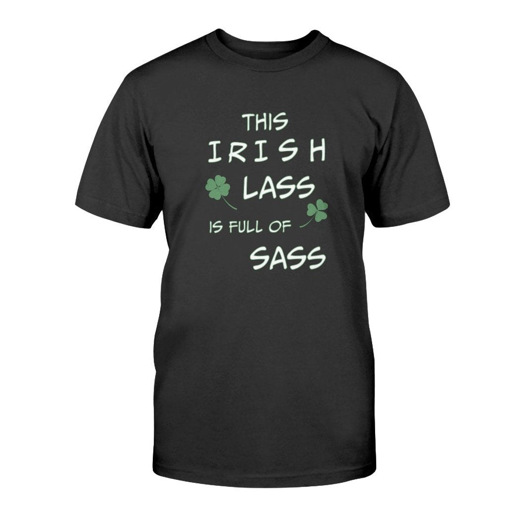 Irish Lass Graphic Tee Gray or Black, Short or Long Sleeve
