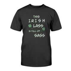 Irish Lass Graphic Tee Gray or Black, Short or Long Sleeve