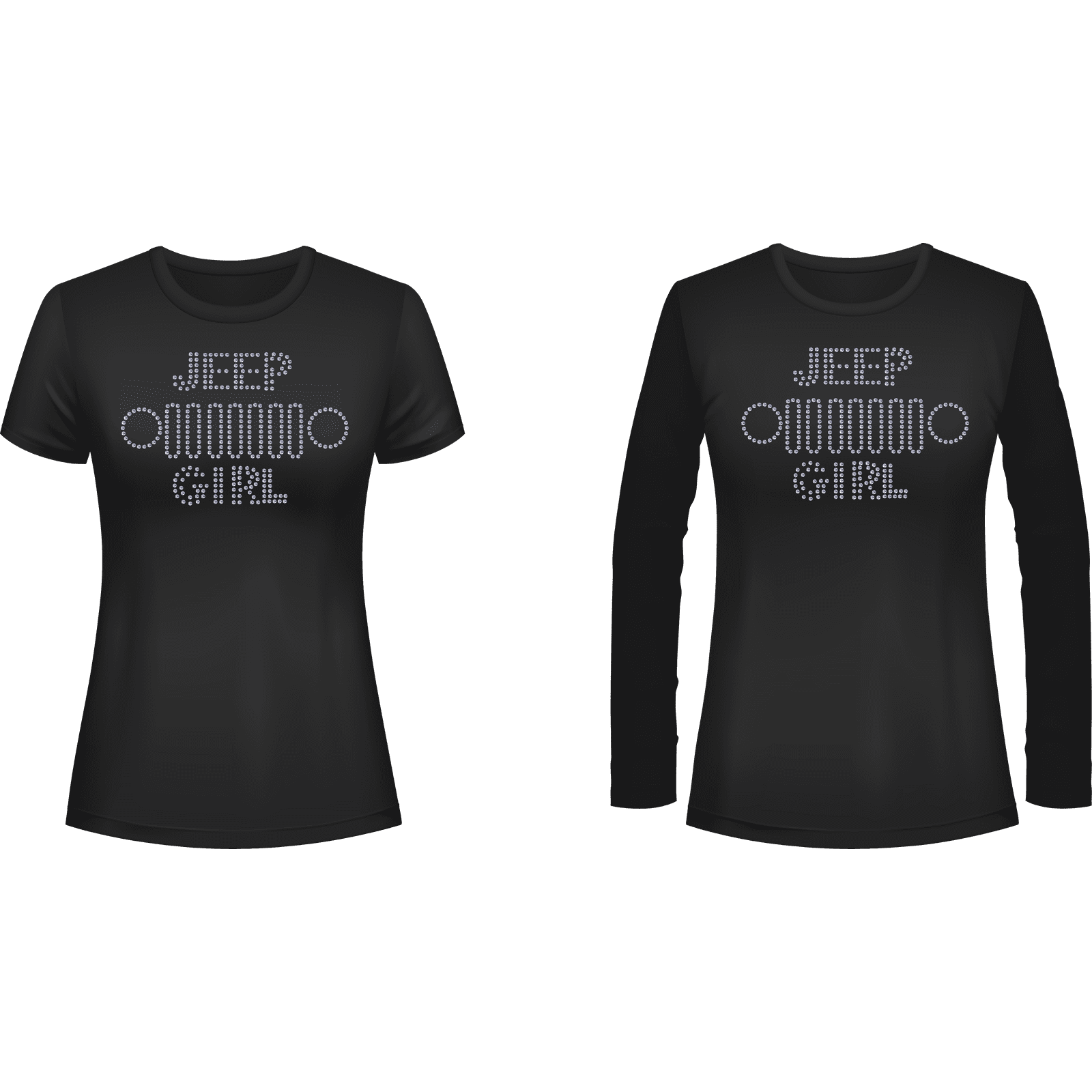 Jeeper Girl Grill Rhinestone Tee Short or Long Sleeve