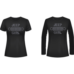 Jeeper Girl Grill Rhinestone Tee Short or Long Sleeve