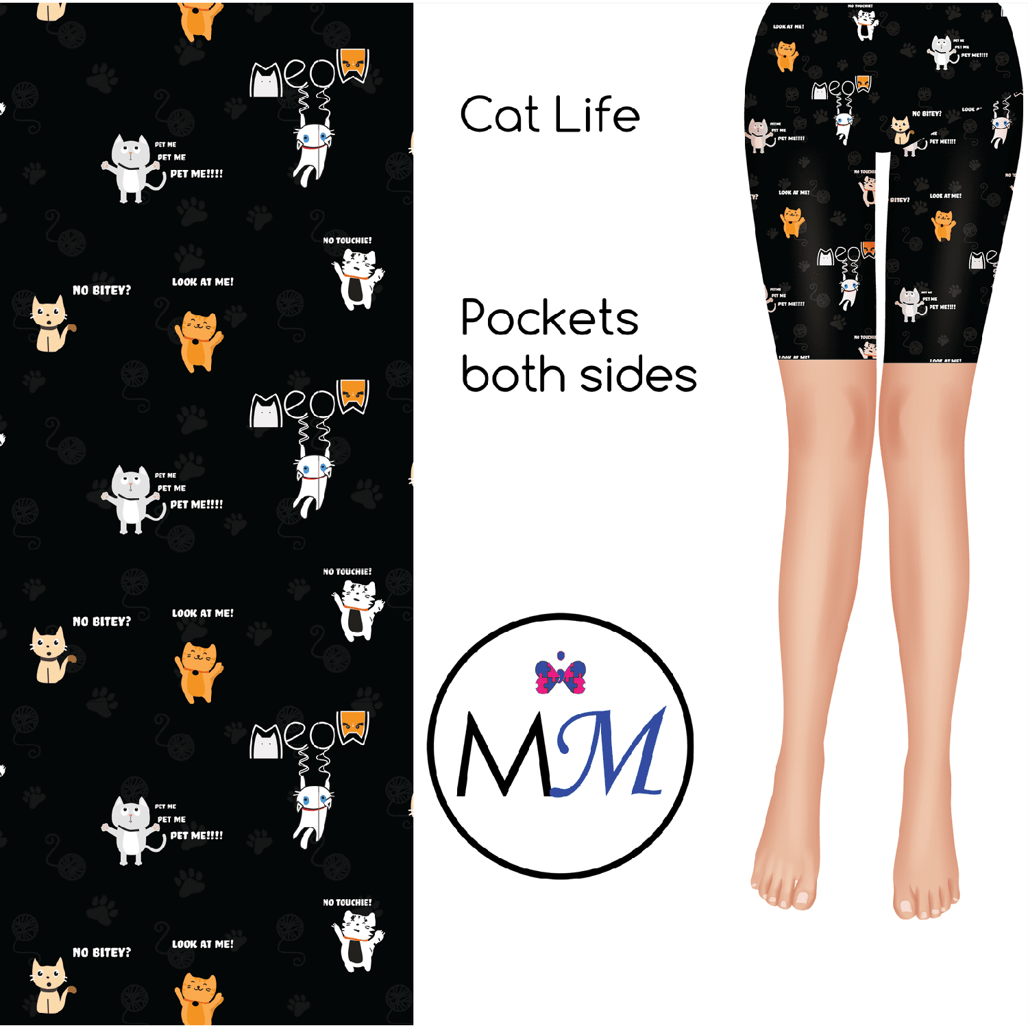 Cat Life Custom Biker Shorts