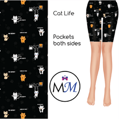 Cat Life Custom Biker Shorts