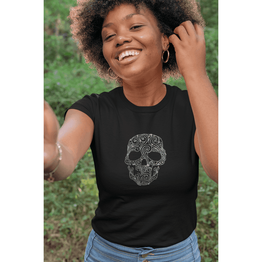 Rhinestone Fancy Skeleton Shirt Crew Neck, V Neck, Long Sleeve, Hoodie