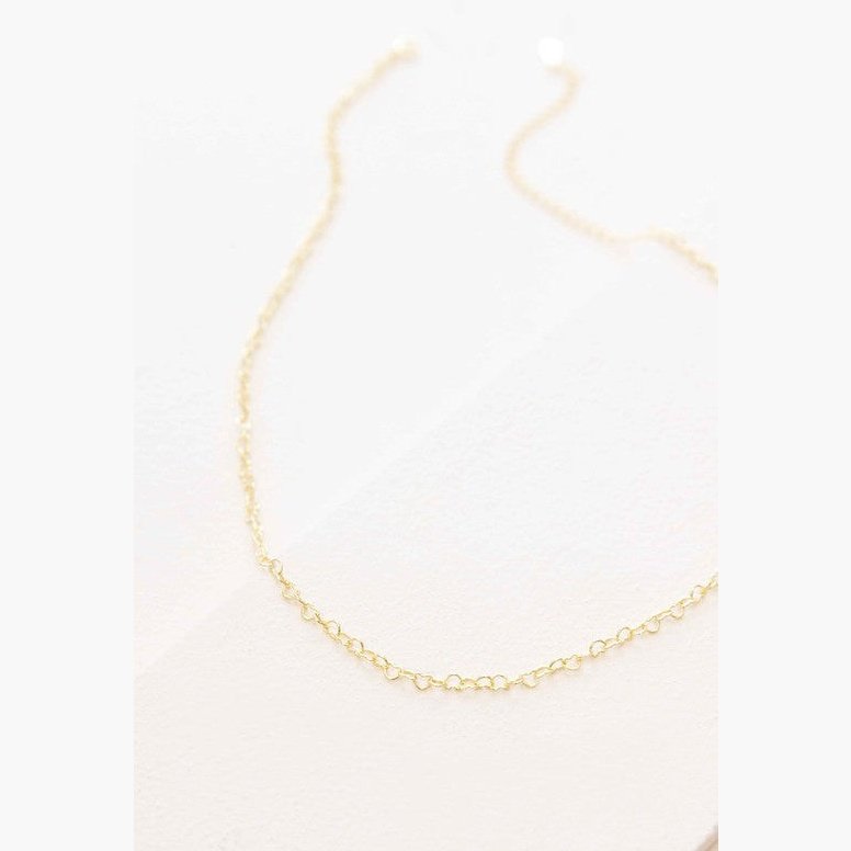 18K Gold over Sterling Silver Heart Chain Necklace