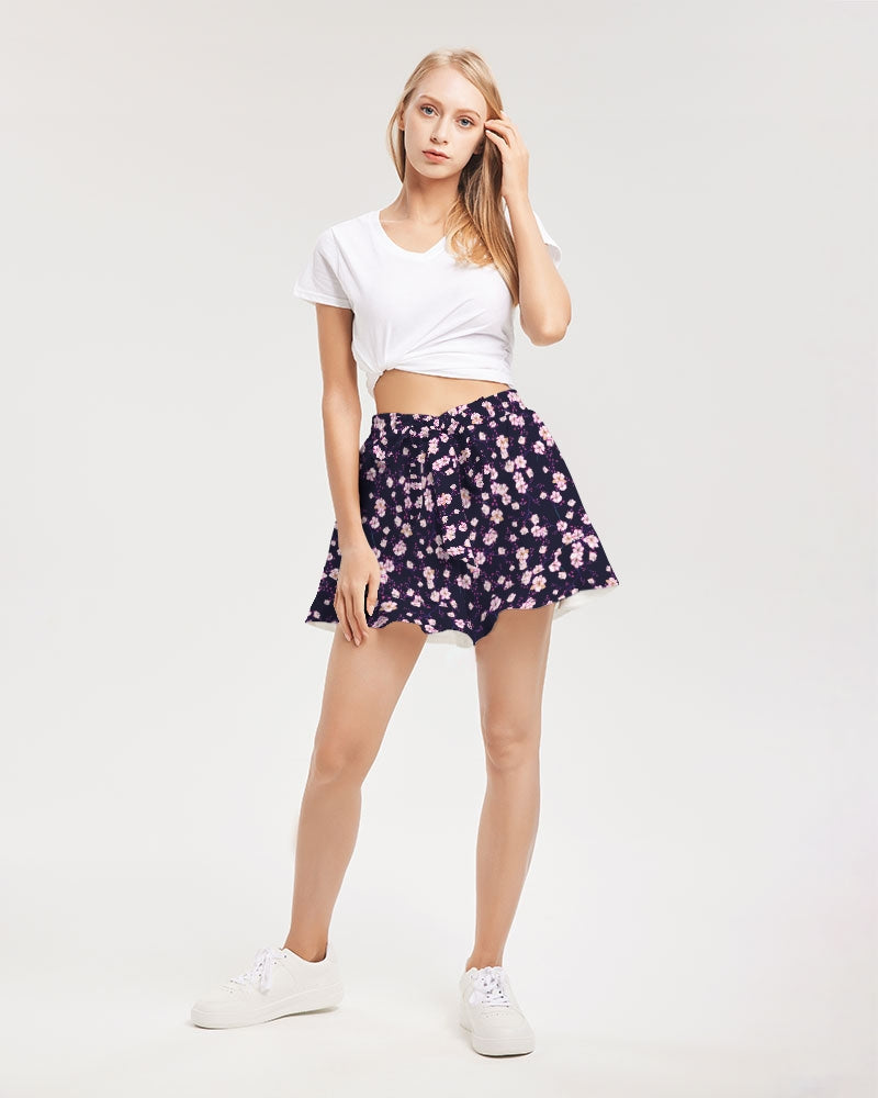 pi Women's All-Over Print Ruffle Shorts