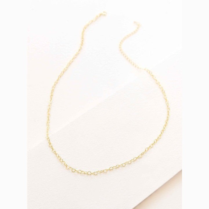 18K Gold over Sterling Silver Heart Chain Necklace