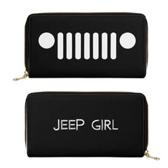 Black and White Jeeper Wallet - Zipper Purse