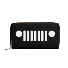 Black and White Jeeper Wallet - Zipper Purse