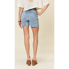 Judy Blue Full Size High Waist Raw Hem Denim Shorts