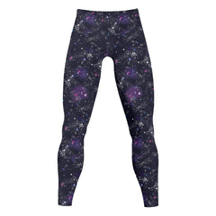 Mens Galaxy All Over Print Sports Leggings & Running Tights