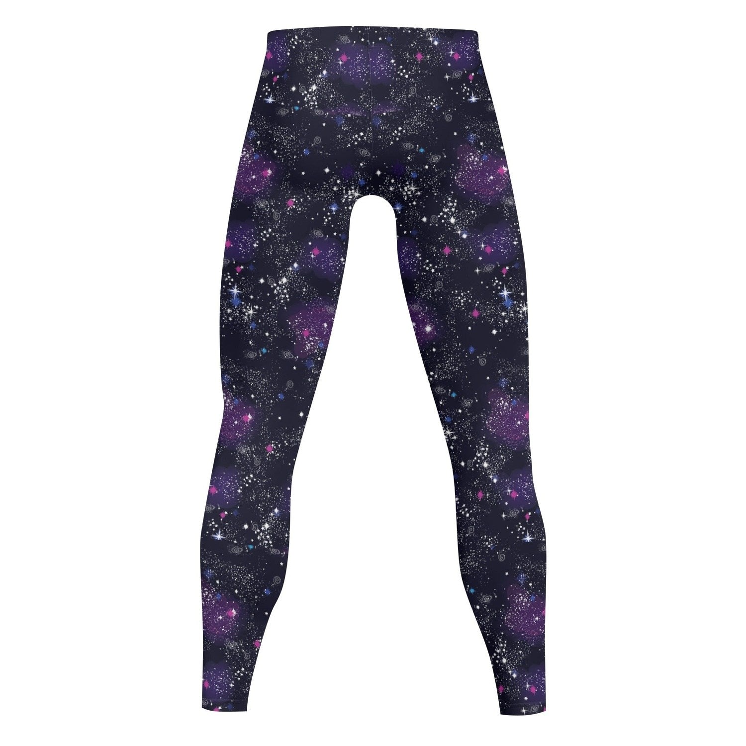 Mens Galaxy All Over Print Sports Leggings & Running Tights