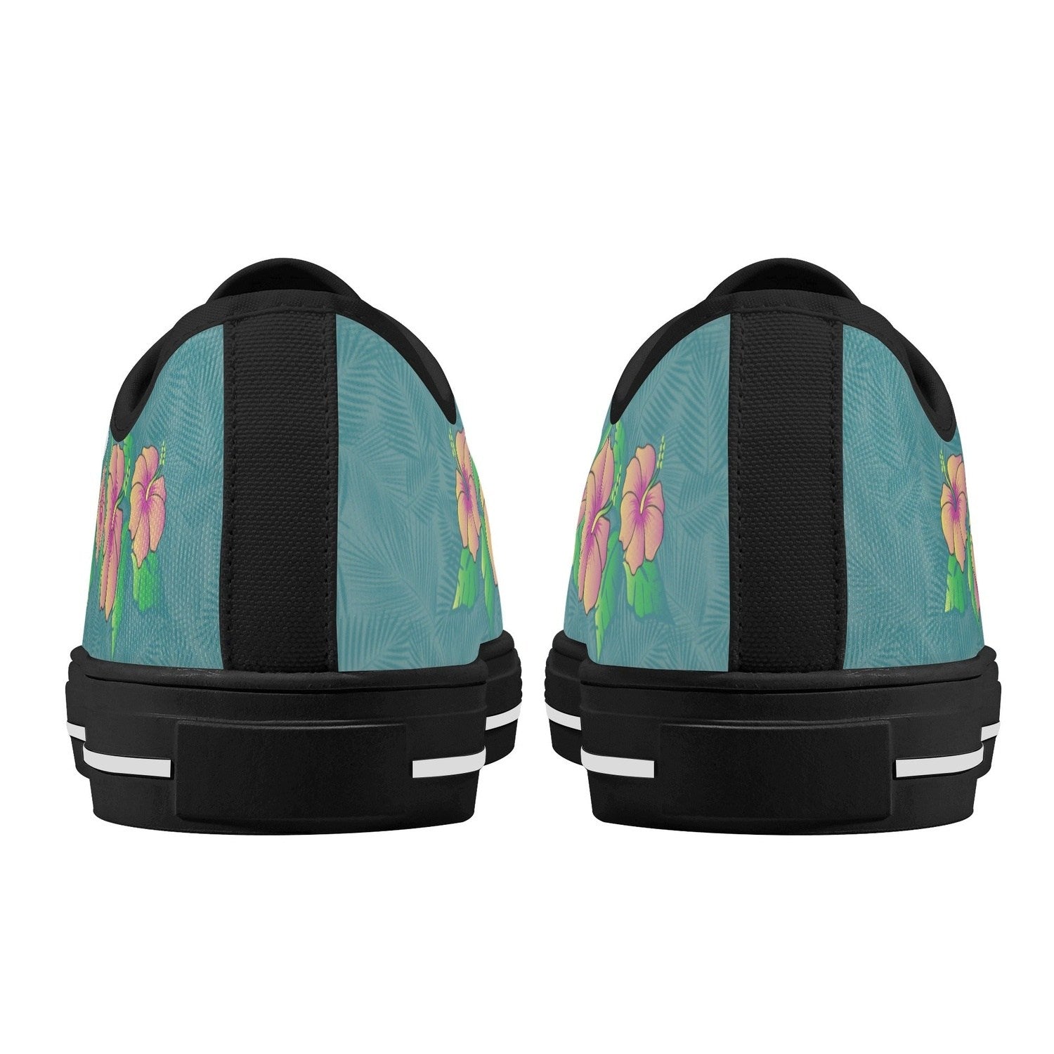 Tropical Flowers Womens Low Top Canvas Shoes