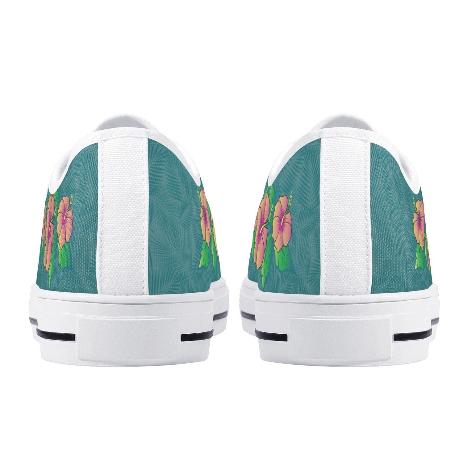 Tropical Flowers Womens Low Top Canvas Shoes