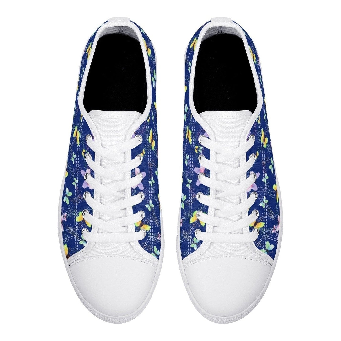 Butterflies Womens Low Top Canvas Shoes