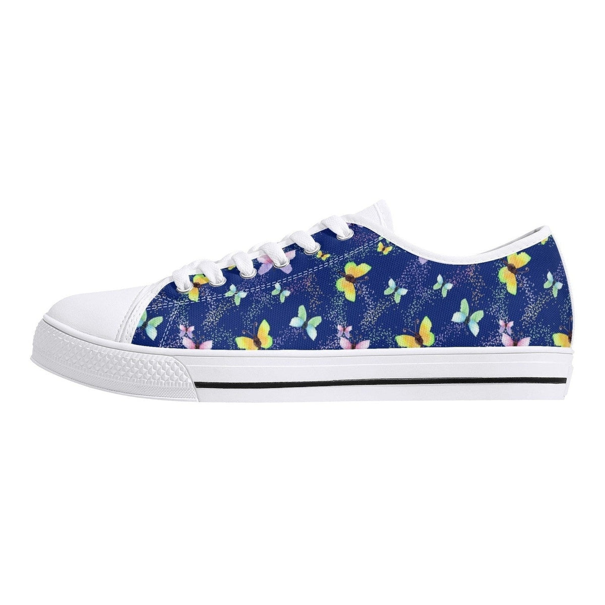 Butterflies Womens Low Top Canvas Shoes