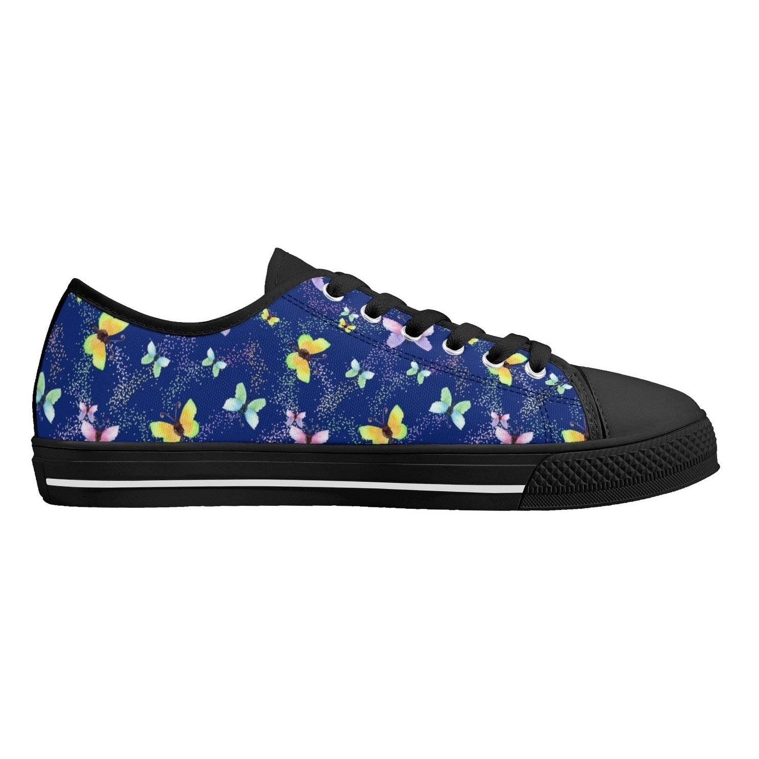 Butterflies Womens Low Top Canvas Shoes