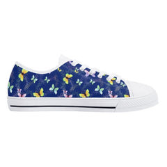 Butterflies Womens Low Top Canvas Shoes