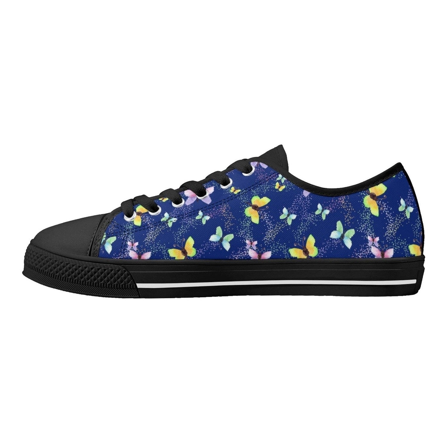 Butterflies Womens Low Top Canvas Shoes