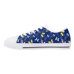 Butterflies Womens Low Top Canvas Shoes