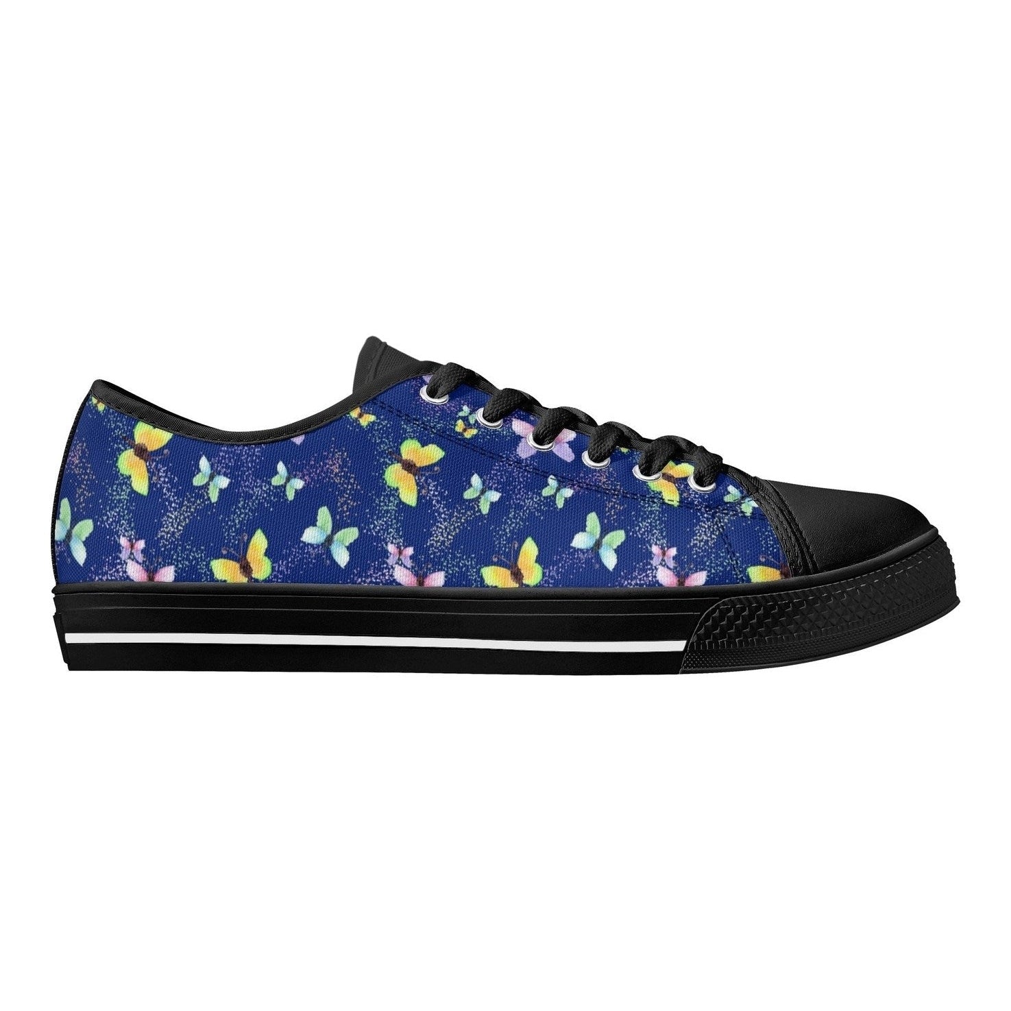 Butterflies Womens Low Top Canvas Shoes