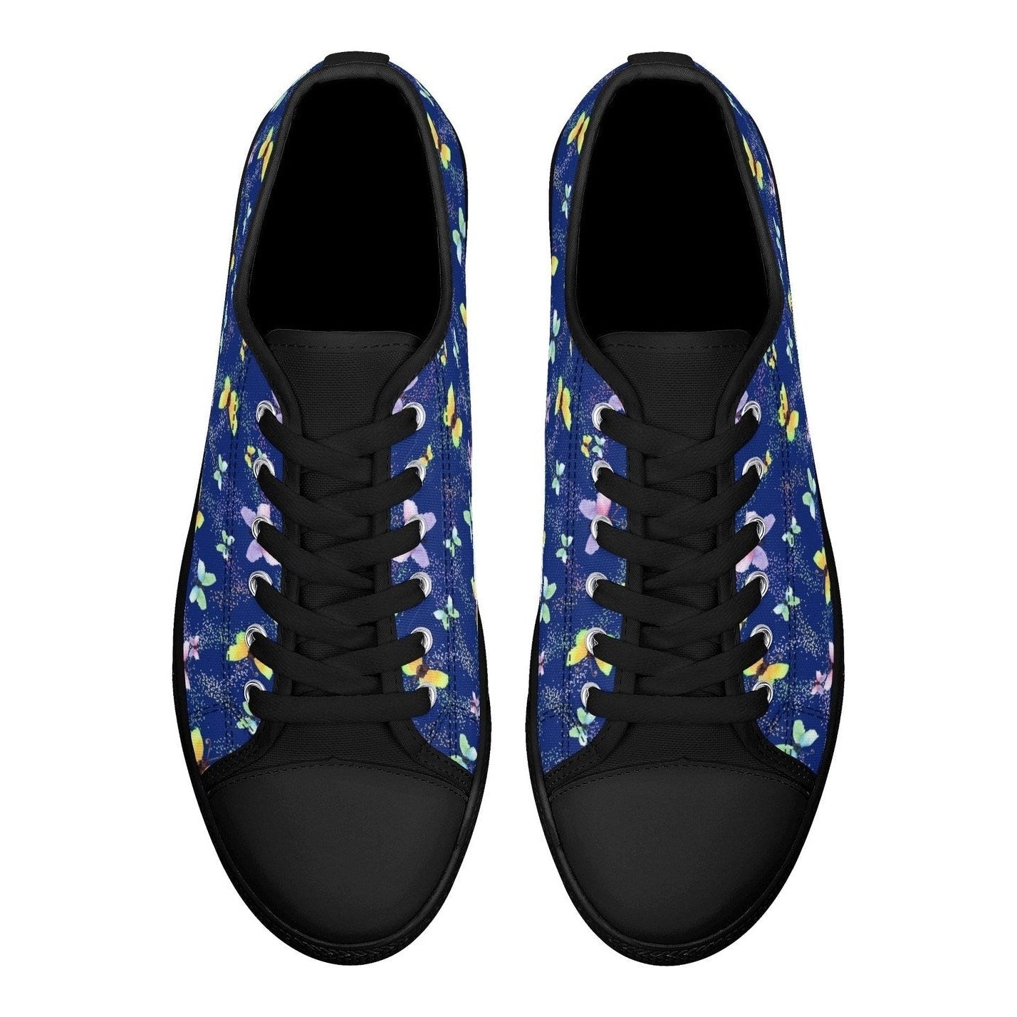 Butterflies Womens Low Top Canvas Shoes