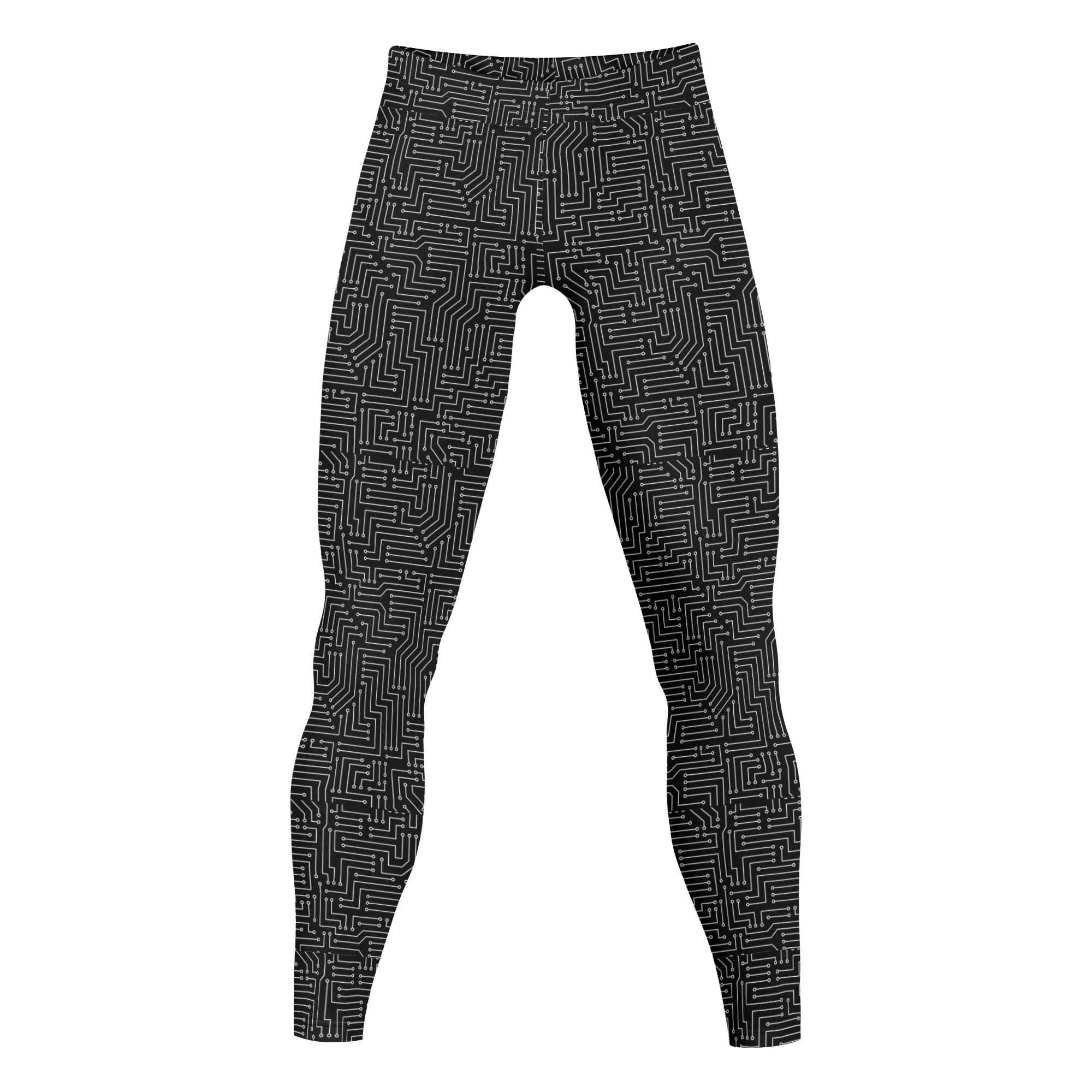 Circuit Board Mens Sports Leggings & Running Tights