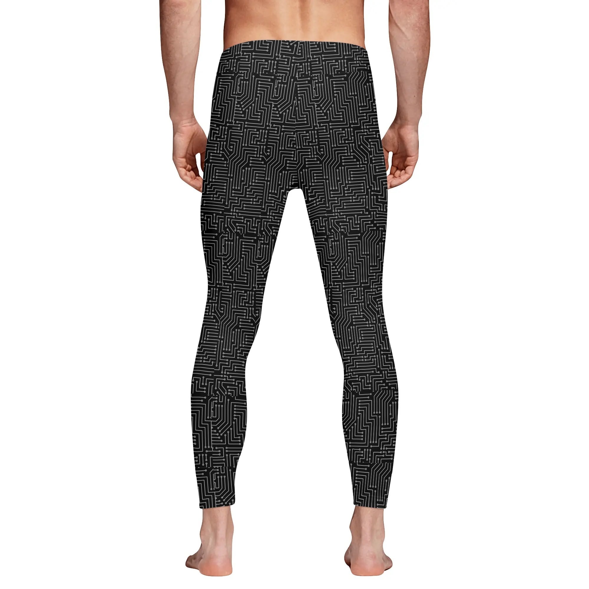 Circuit Board Mens Sports Leggings & Running Tights