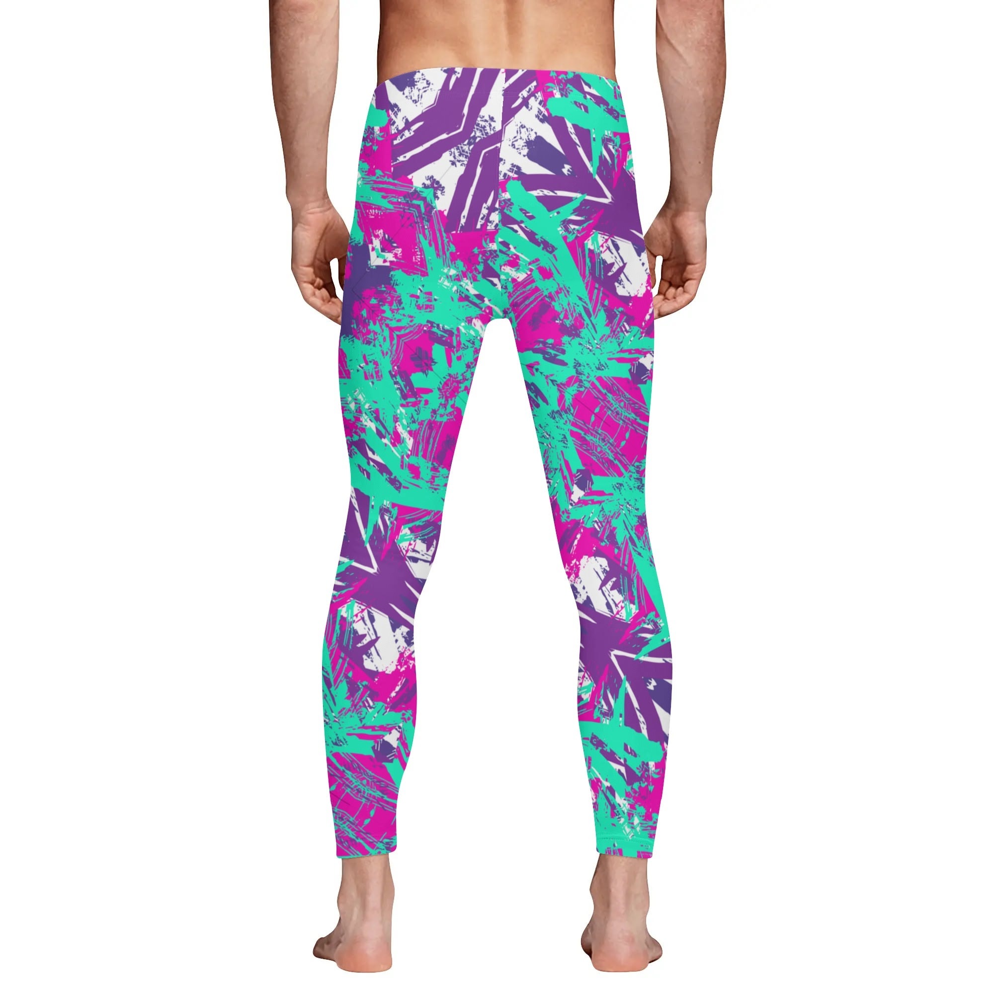 Paint Swish Mens Sports Leggings & Running Tights