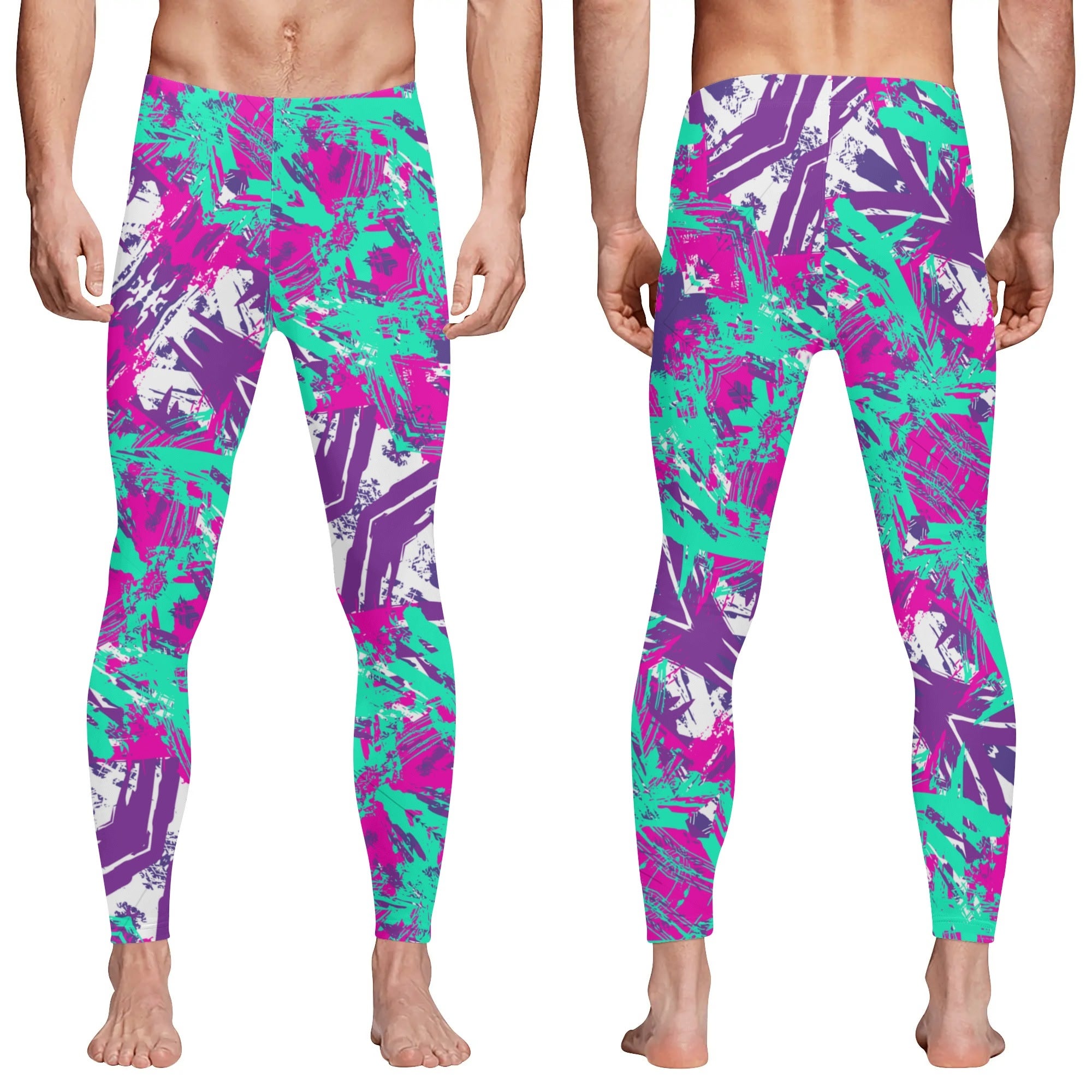 Paint Swish Mens Sports Leggings & Running Tights