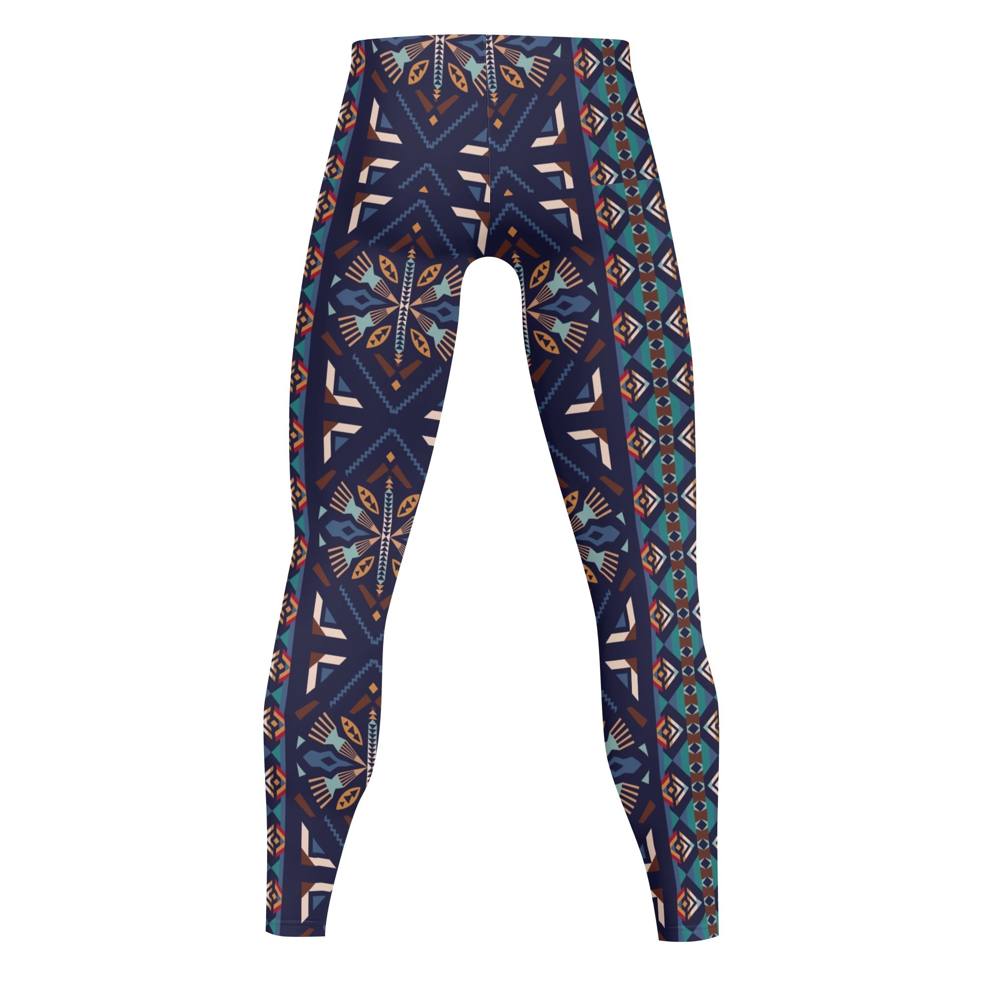 Abstract Tribal Mens Sports Leggings & Running Tights