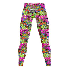 Graffiti Men's All Over Print Sports Leggings & Running Tights