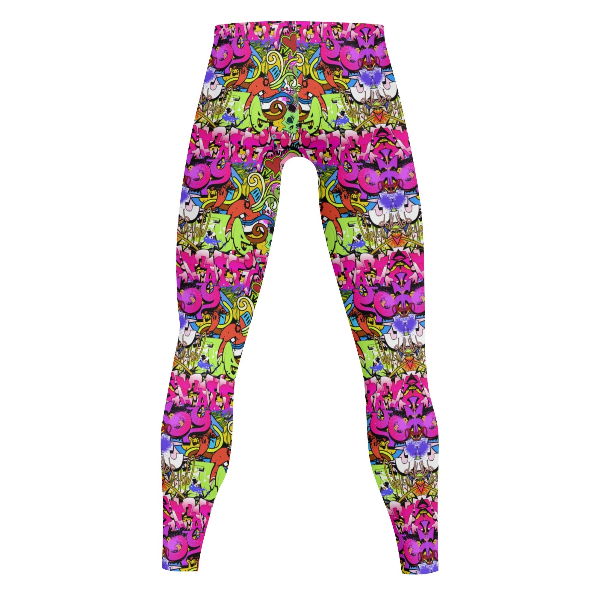 Graffiti Men's All Over Print Sports Leggings & Running Tights