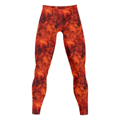 Flames Men's Sports Leggings & Running Tights