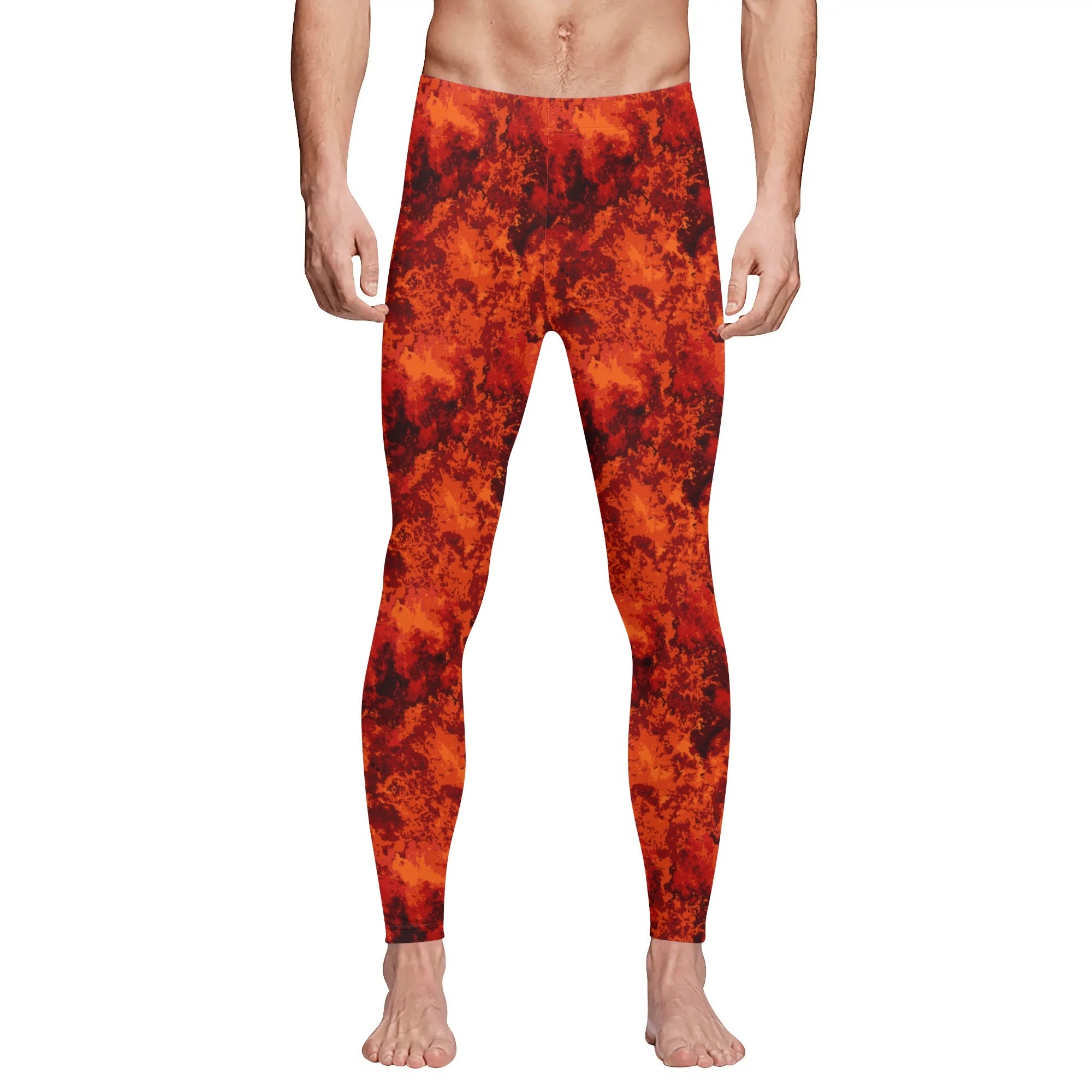 Flames Men's Sports Leggings & Running Tights