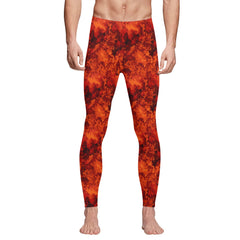 Flames Men's Sports Leggings & Running Tights